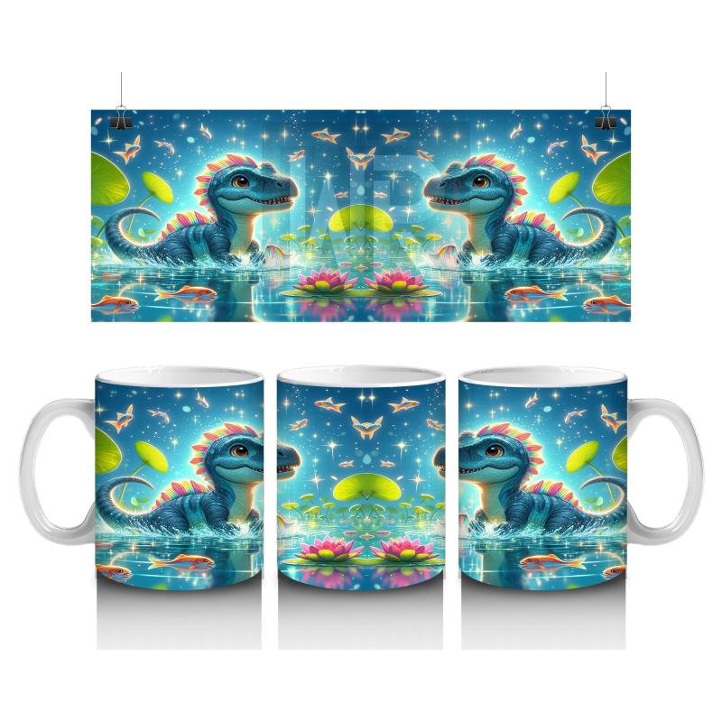 Çocuklara Sütü Sevdiren Nilüfer Gölü Dinozoru Kupa Bardak