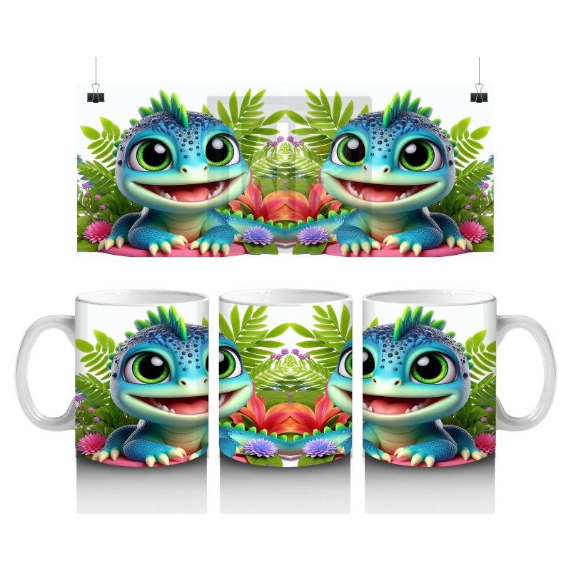 Çocuklara Sütü Sevdiren Orman Bukalemun Kupa Bardak