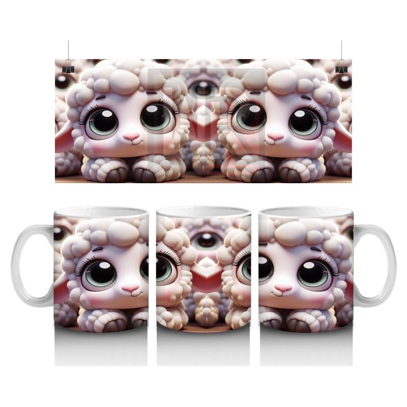 Çocuklara Sütü Sevdiren Pamuk Yünü Kuzu Kupa Bardak