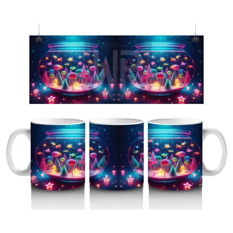 Çocuklara Sütü Sevdiren Parıltılı Mantar Dünyası Kupa Bardak