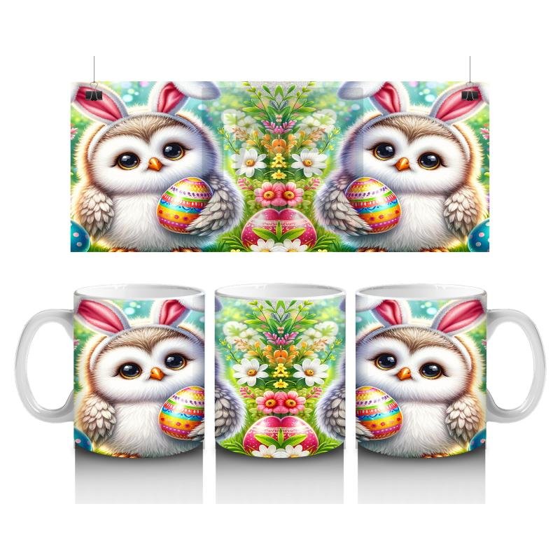 Çocuklara Sütü Sevdiren Paskalya Baykuş Kupa Bardak