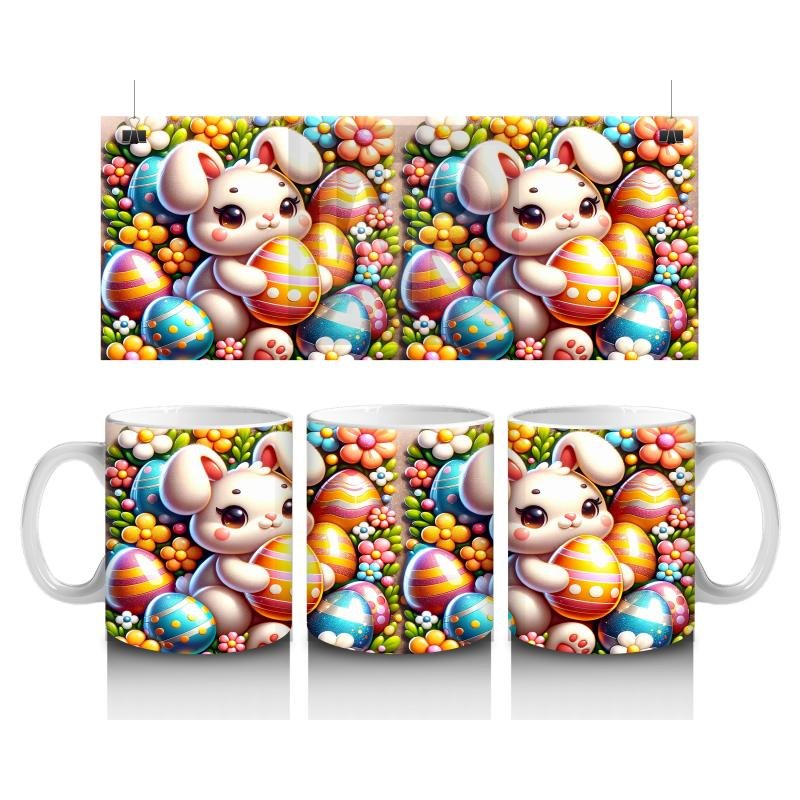 Çocuklara Sütü Sevdiren Paskalya Sepeti Tavşanı Kupa Bardak