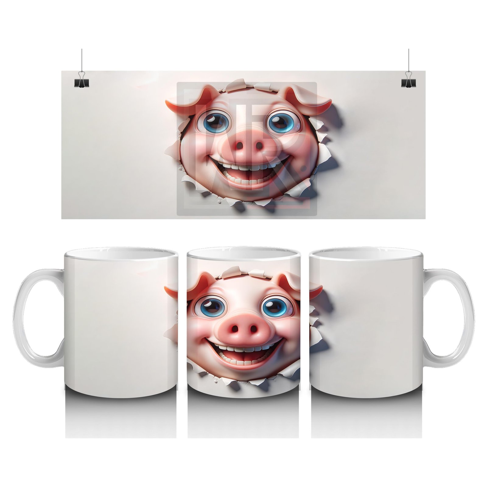 Çocuklara Sütü Sevdiren Patlayan Sevimli Domuz Kupa Bardak