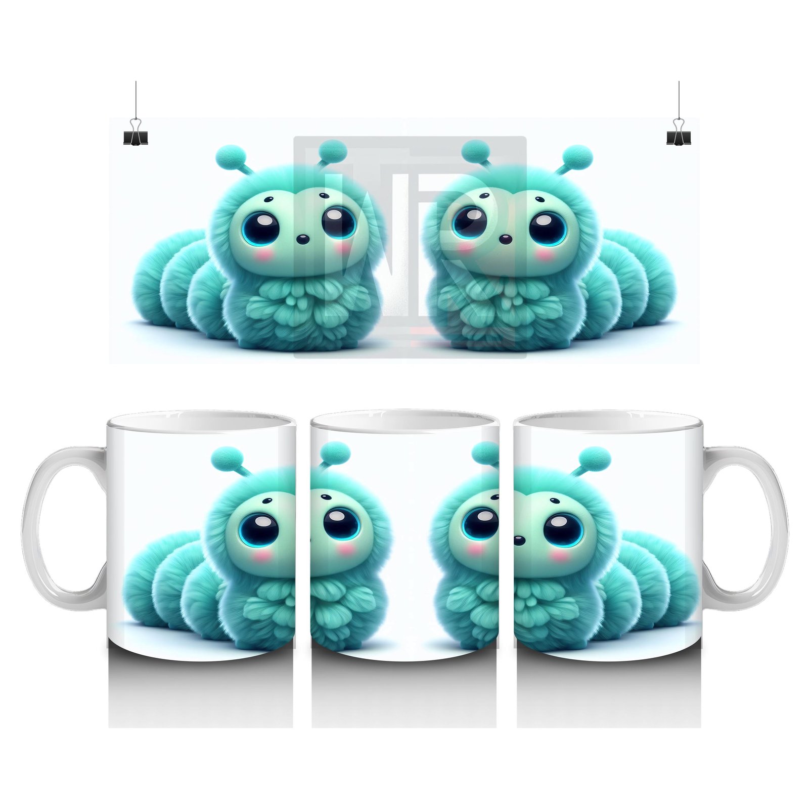 Çocuklara Sütü Sevdiren Peluş Tırtıl Arkadaşı Kupa Bardak