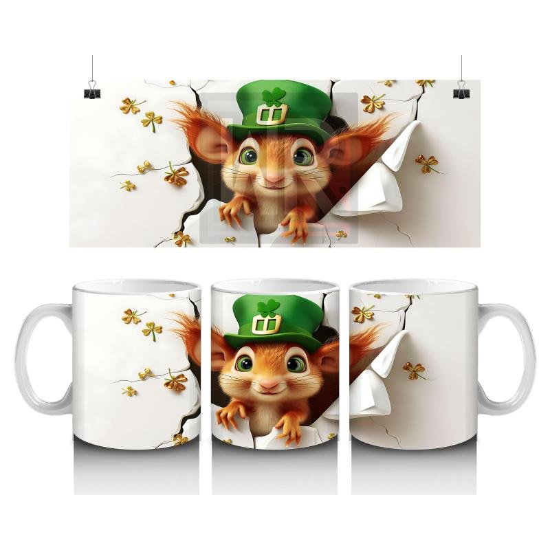 Çocuklara Sütü Sevdiren Şanslı Şapkalı Sincap Kupa Bardak