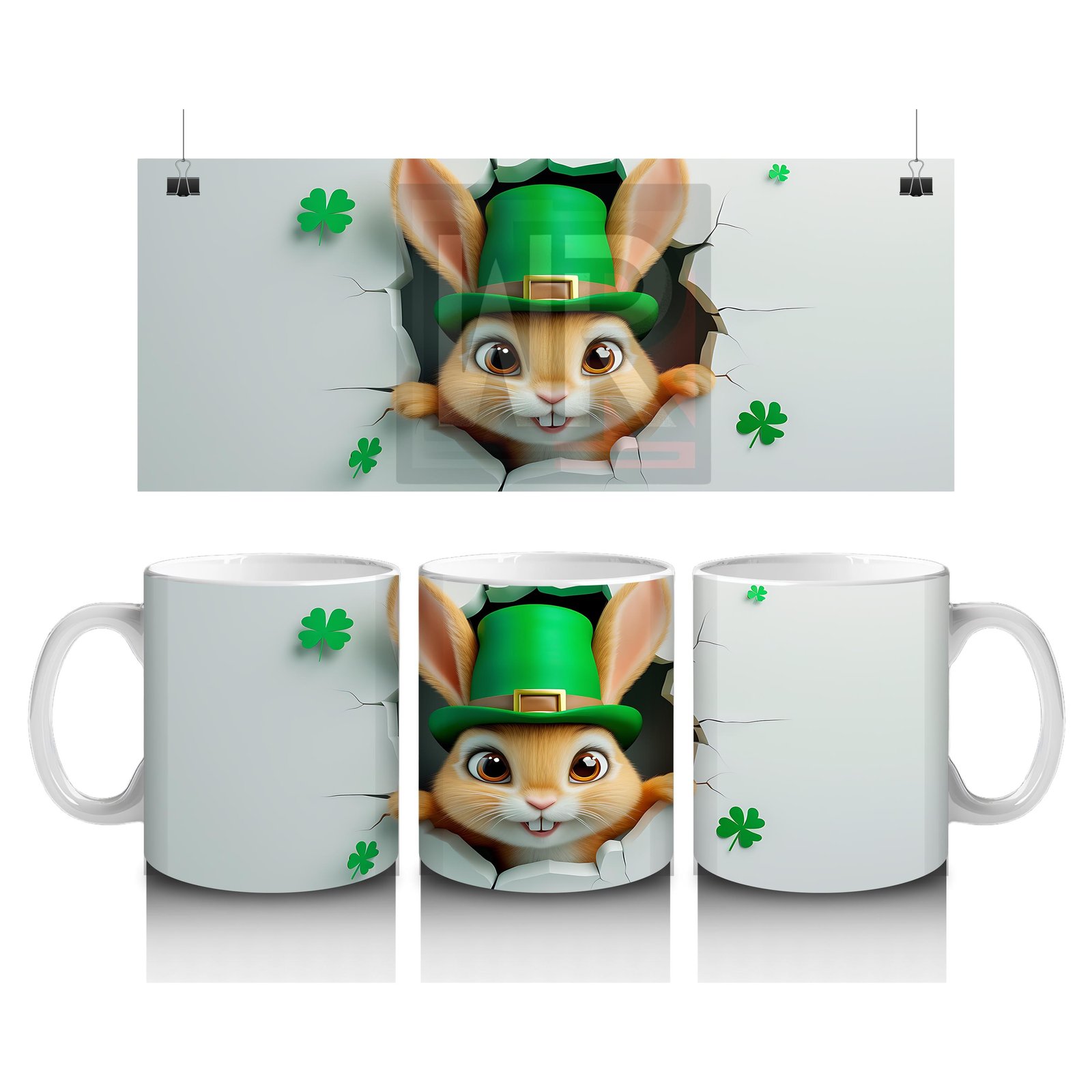 Çocuklara Sütü Sevdiren Şanslı Şapkalı Tavşan Kupa Bardak