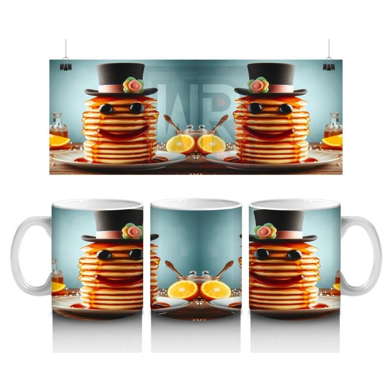 Çocuklara Sütü Sevdiren Şapkalı Pankek Kuleleri Kupa Bardak