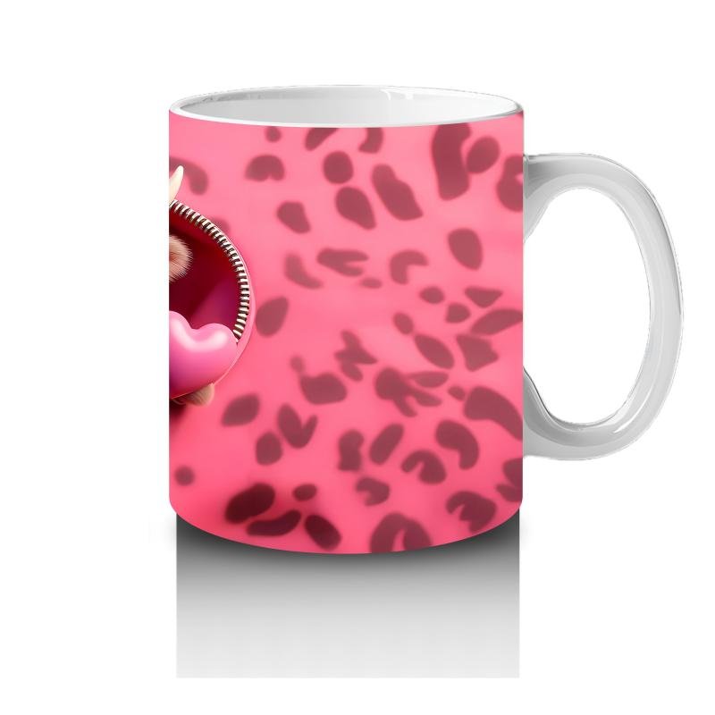 Çocuklara Sütü Sevdiren Şapkalı Sevimli Buzağı Desenli Kupa Bardak - 4