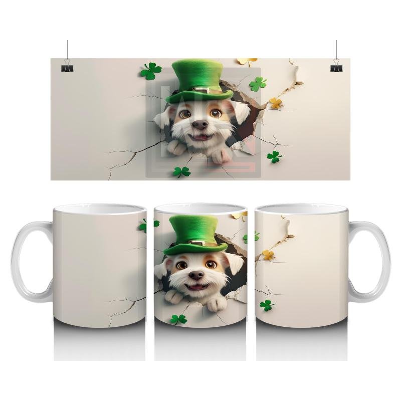 Çocuklara Sütü Sevdiren Şapkalı Yavru Köpek Kupa Bardak