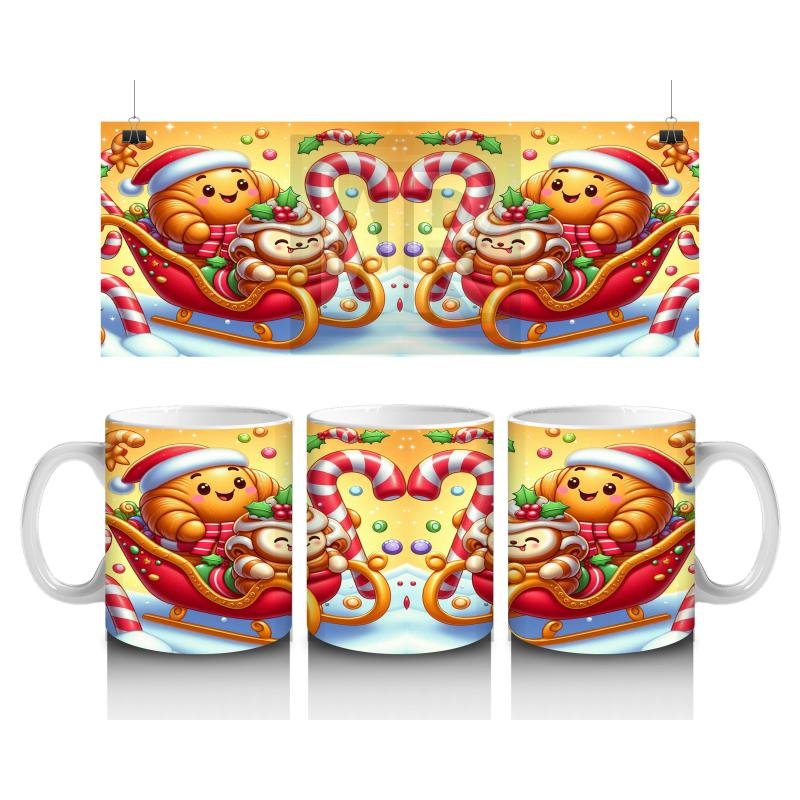 Çocuklara Sütü Sevdiren Şeker Kızaklı Tatlı Macera Desenli Kupa Bardak