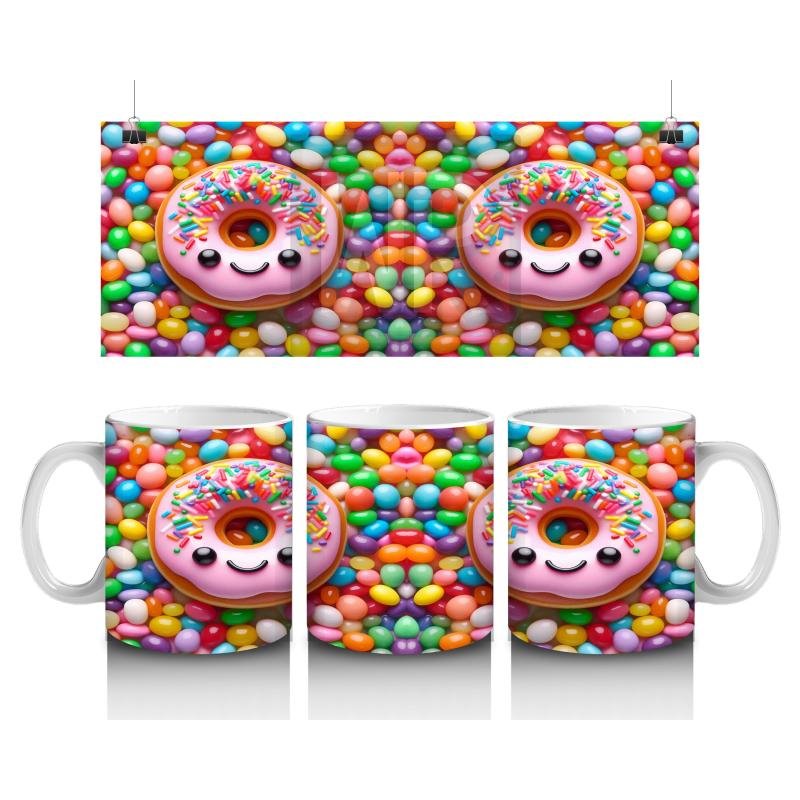 Çocuklara Sütü Sevdiren Şeker Patlaması Donut Festivali Kupa Bardak