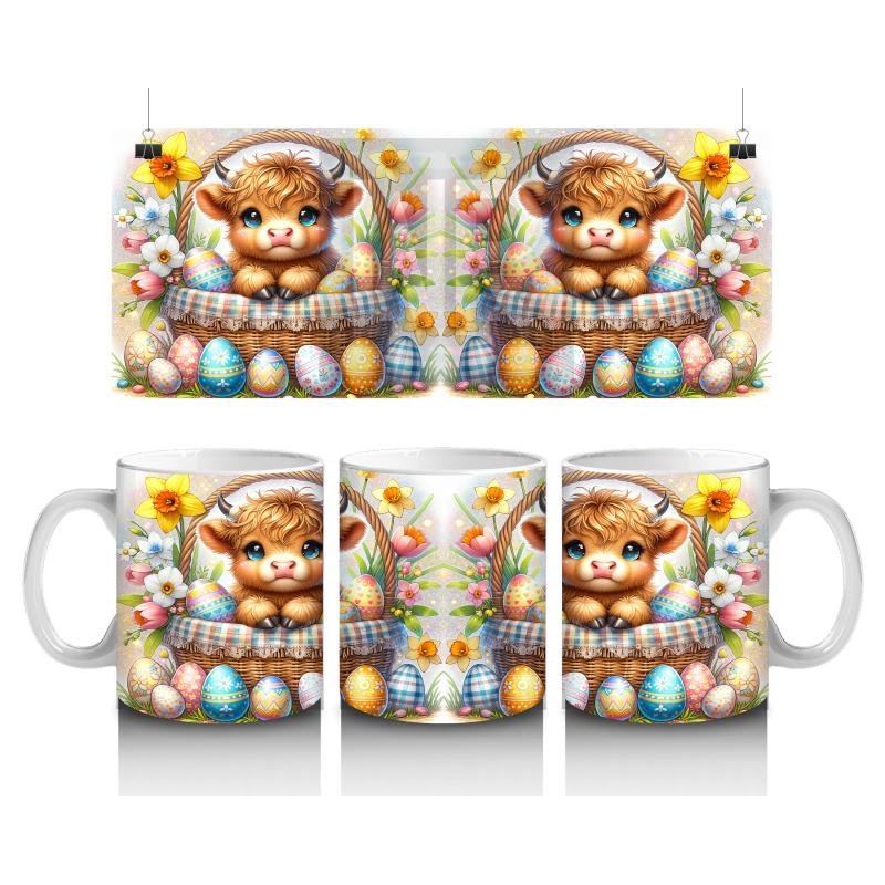 Çocuklara Sütü Sevdiren Sepetli Paskalya Kuzusu Kupa Bardak