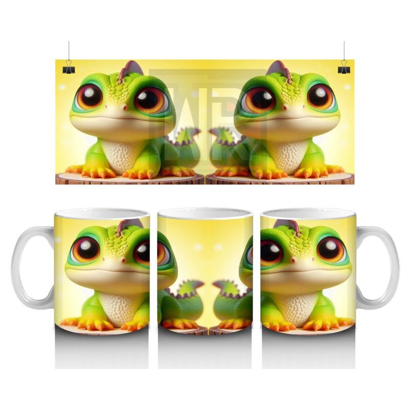 Çocuklara Sütü Sevdiren Sevimli Gün Işığı Bukalemun Kupa Bardak