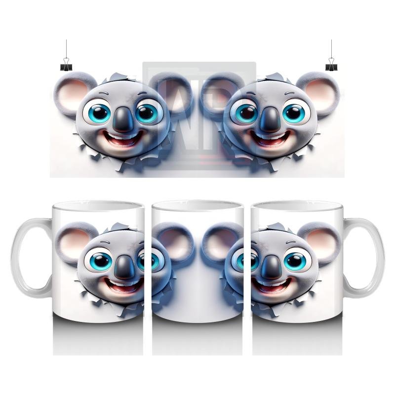 Çocuklara Sütü Sevdiren Şirin Koala Kupa Bardak