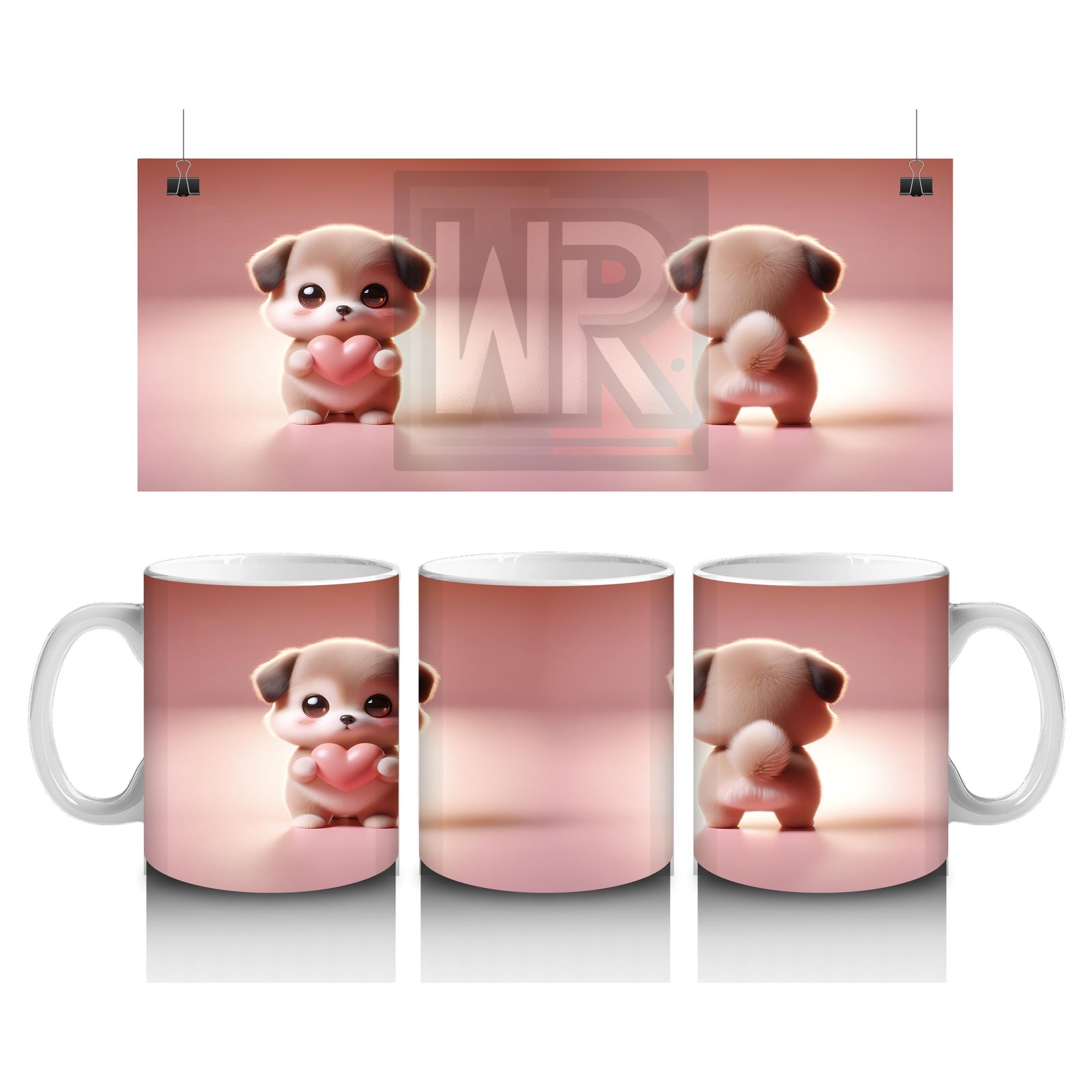 Çocuklara Sütü Sevdiren Şirin Mini Köpek Kupa Bardak