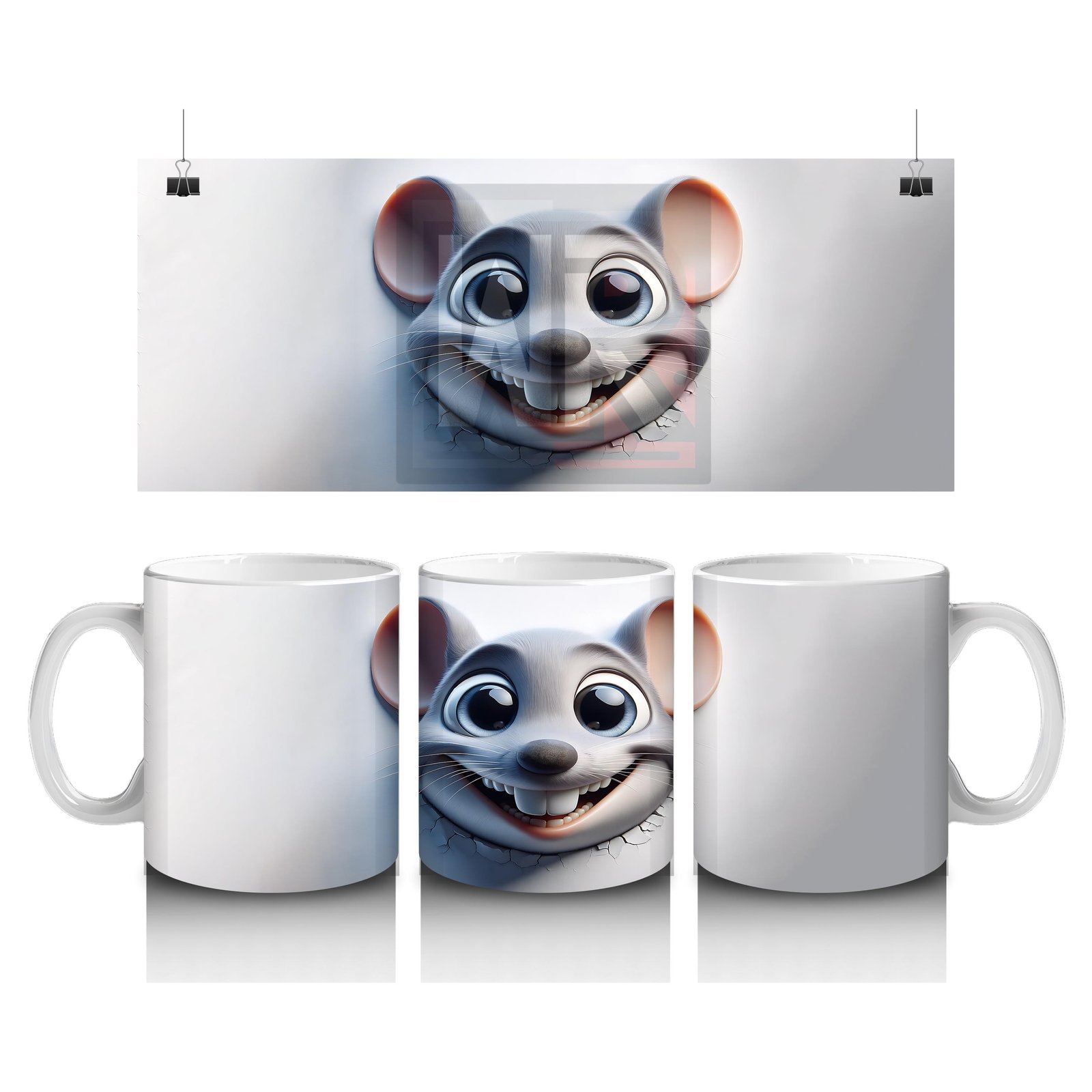 Çocuklara Sütü Sevdiren Şirin Tek Fare Kupa Bardak