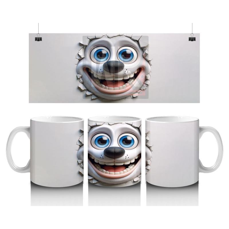 Çocuklara Sütü Sevdiren Şirin Yavru Köpek Kupa Bardak