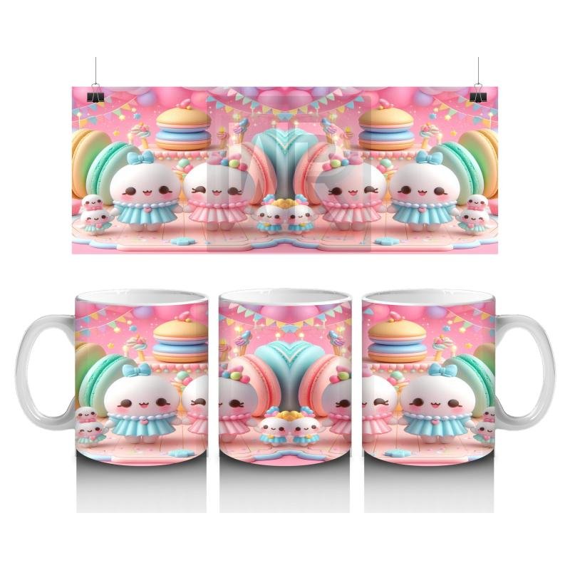 Çocuklara Sütü Sevdiren Tatlı Makaron Dünyası Kupa Bardak