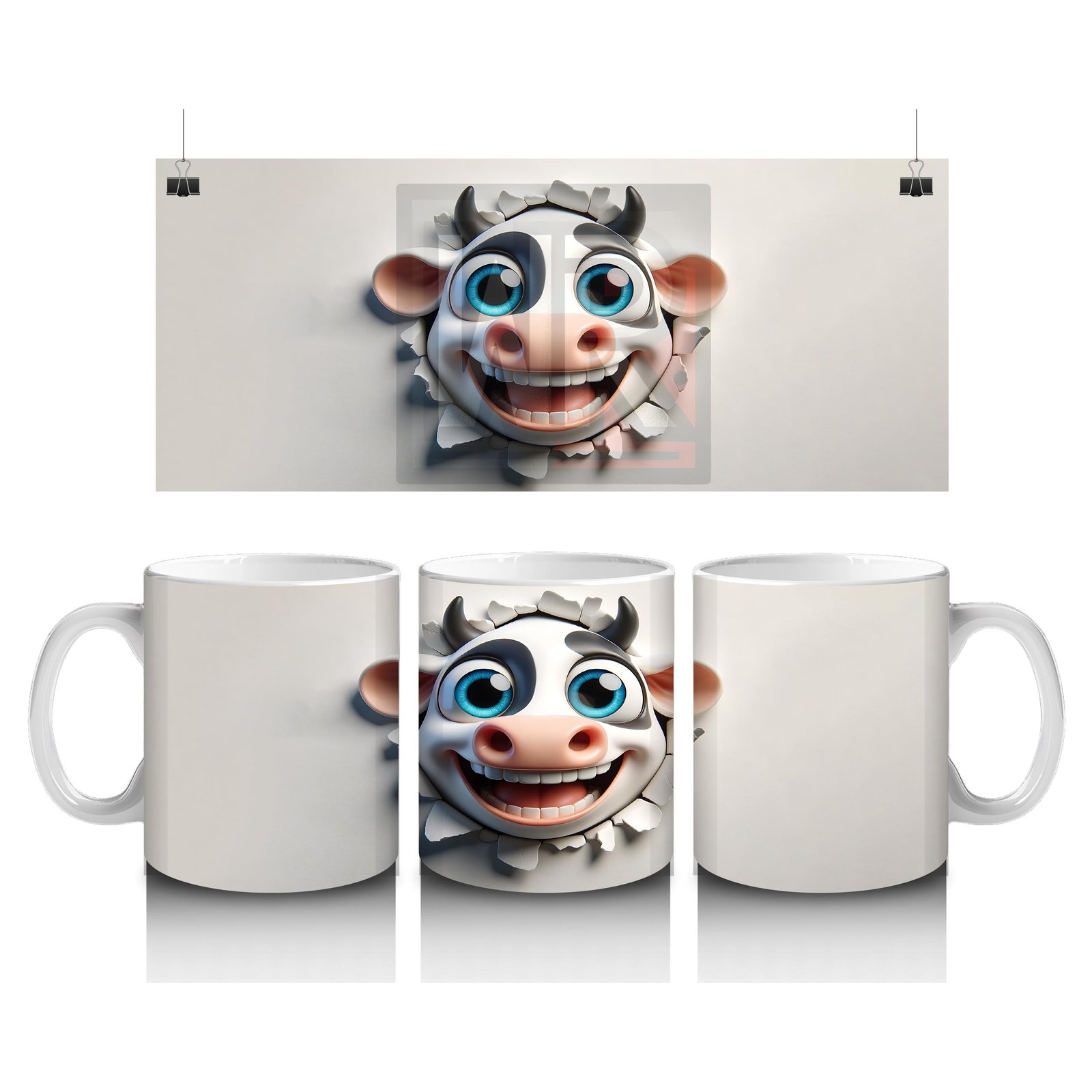 Çocuklara Sütü Sevdiren Tek Yürekli İnek Kupa Bardak