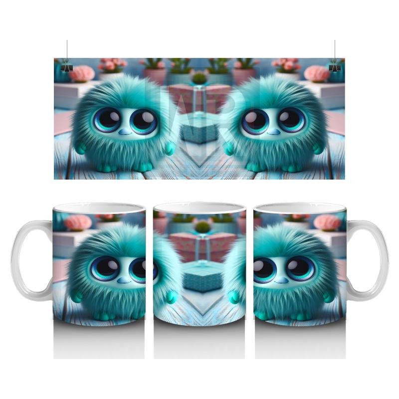 Çocuklara Sütü Sevdiren Tüylü Peluş Top Kupa Bardak