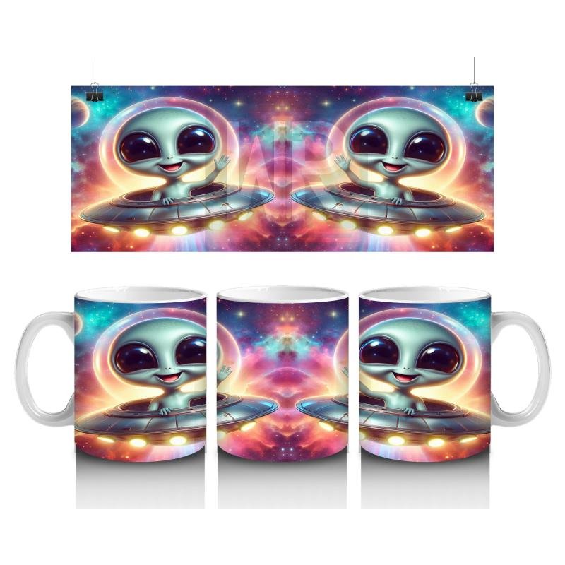 Çocuklara Sütü Sevdiren UFO Arkadaşları Kupa Bardak