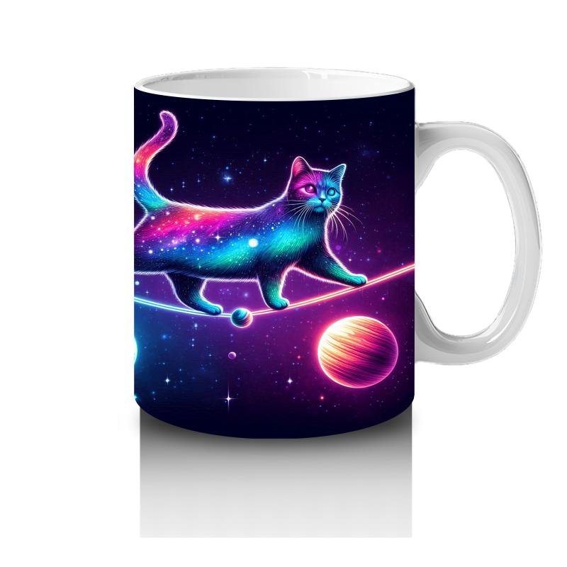 Çocuklara Sütü Sevdiren Yıldızlararası Kediler Kupa Bardak - 4