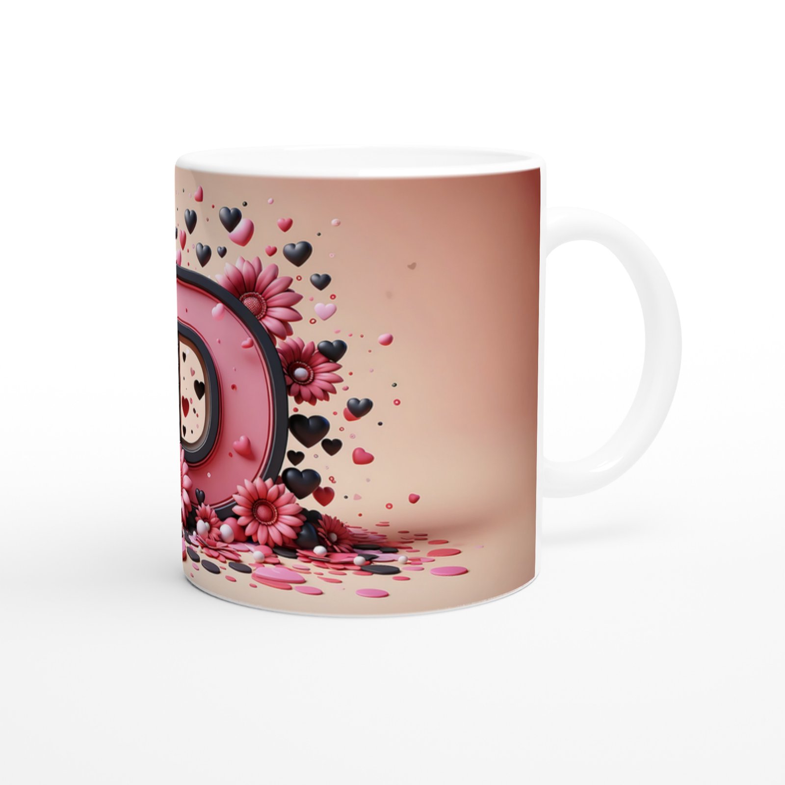 D Harfi Şık Tasarımlı Harfli Kupa Bardak - 3