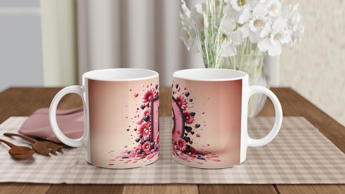 D Harfi Şık Tasarımlı Harfli Kupa Bardak - 5