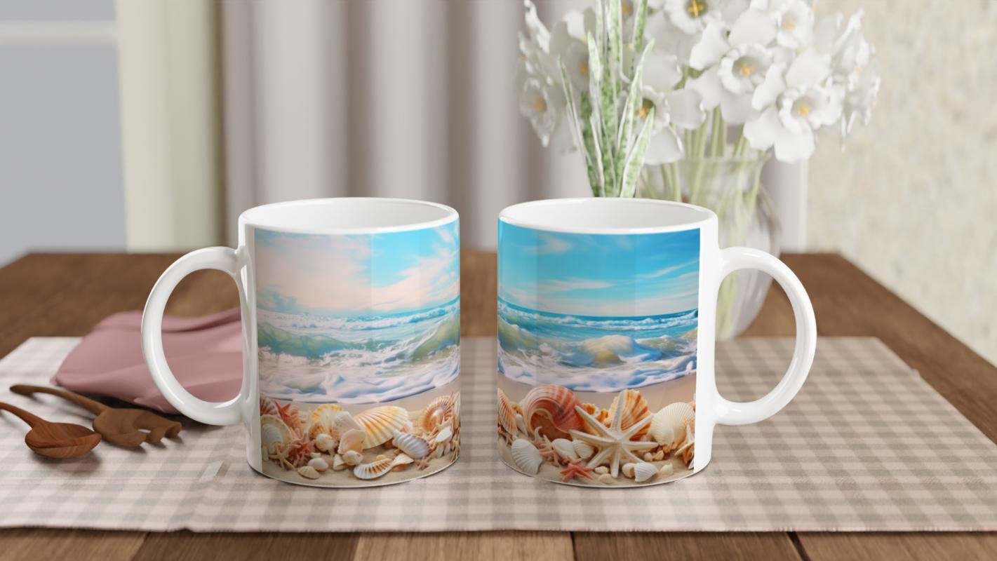 Dalgaların İzinde Kabuklar Kupa Bardak - 5