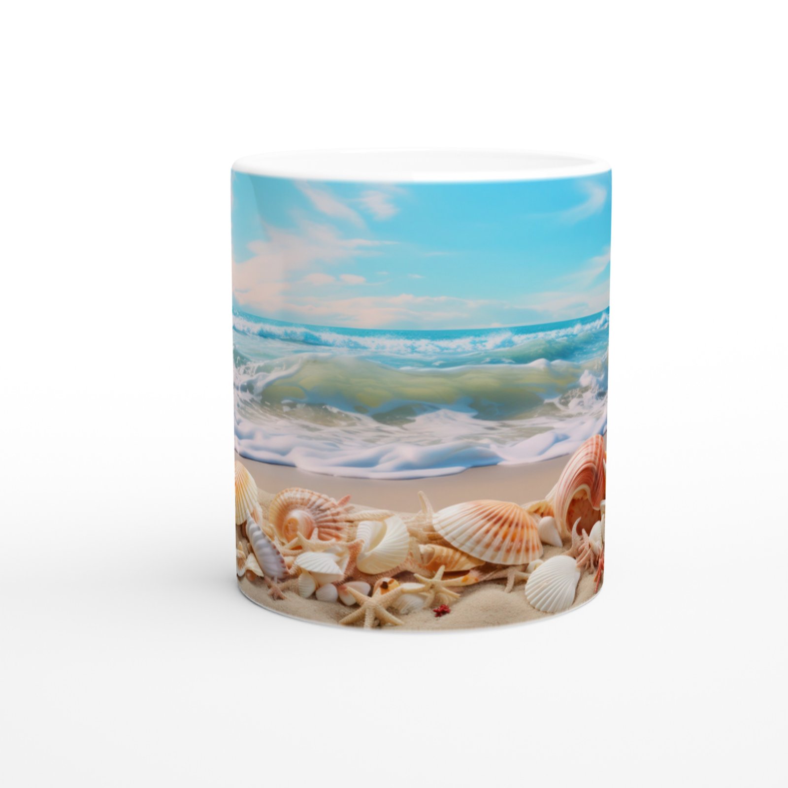 Dalgaların İzinde Kabuklar Kupa Bardak