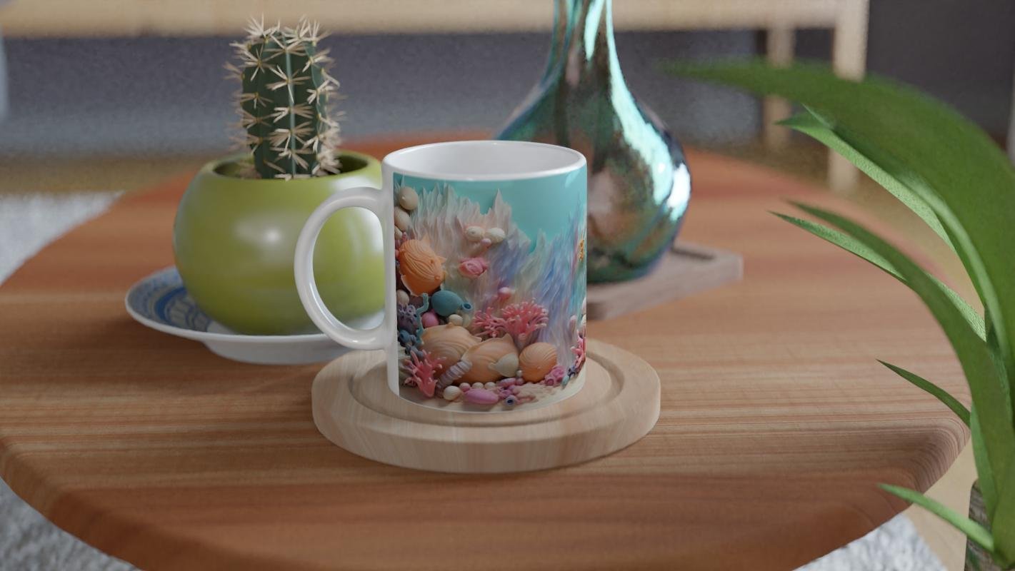 Deniz Kabuğu Bahçesi Kupa Bardak - 4