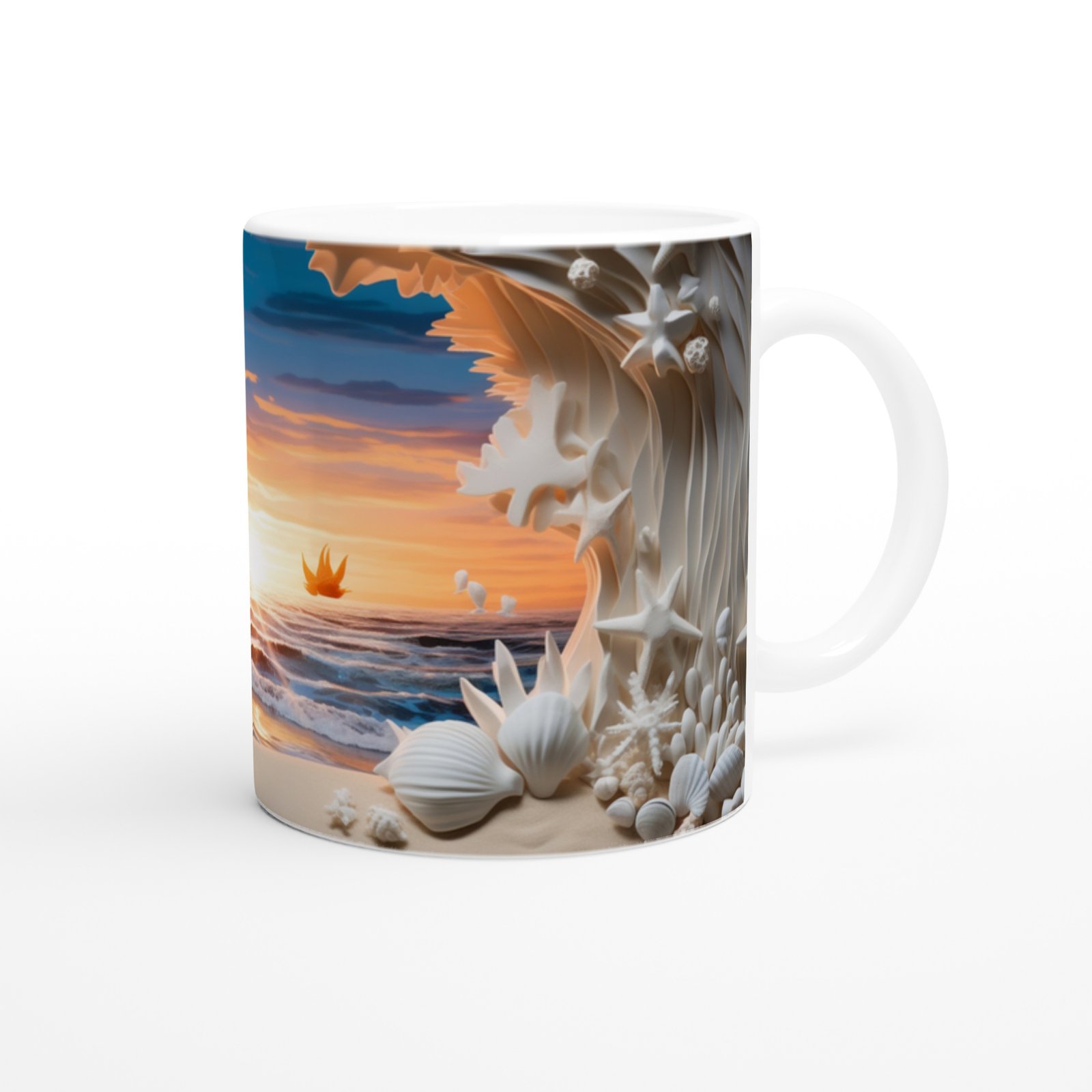 Deniz Mağarasından Gün Doğumu Kupa Bardak - 3