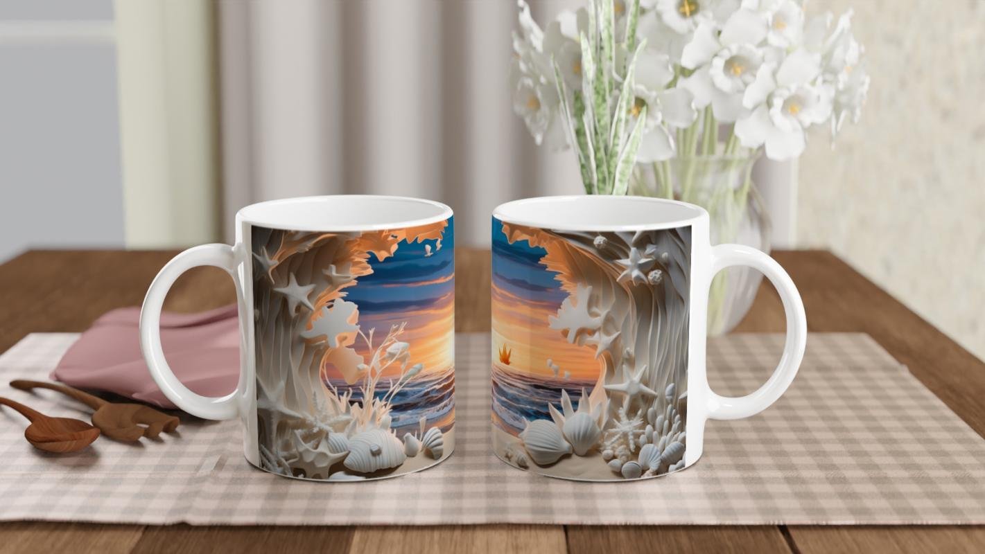 Deniz Mağarasından Gün Doğumu Kupa Bardak - 5