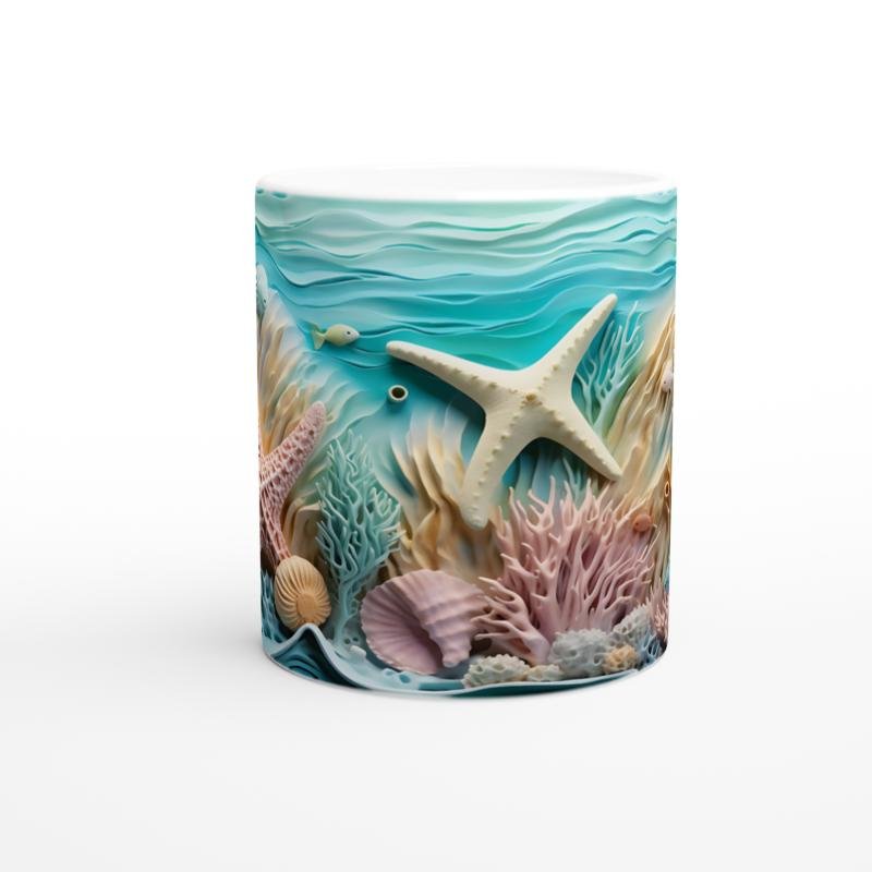 Deniz Yıldızları ve Kabukların Dansı Kupa Bardak