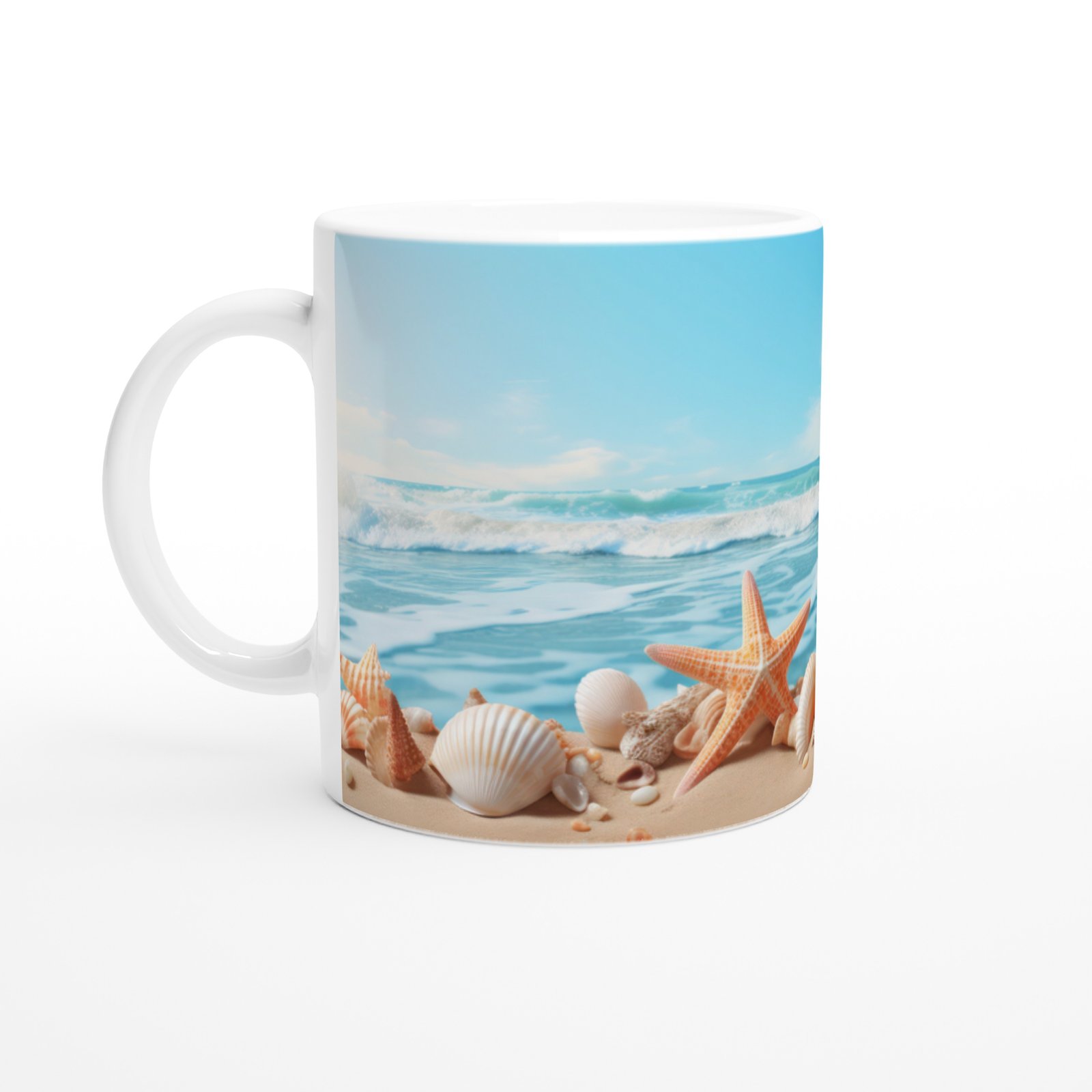 Deniz Yıldızlarıyla Süslenmiş Mercan Dünyası Kupa Bardak - 2