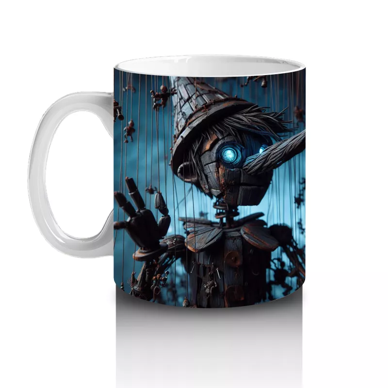 Devasa Gölge Eller ve Ay Işığı Altında Büyü Temalı Cadılar Bayramı Baskılı Kupa Bardak - 2