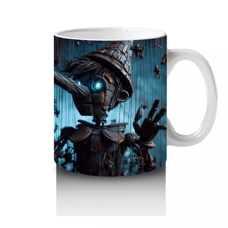 Devasa Gölge Eller ve Ay Işığı Altında Büyü Temalı Cadılar Bayramı Baskılı Kupa Bardak - 4