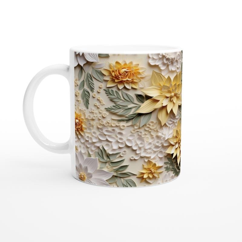 Doğal Işıkta Sarı Çiçekler Kupa Bardak