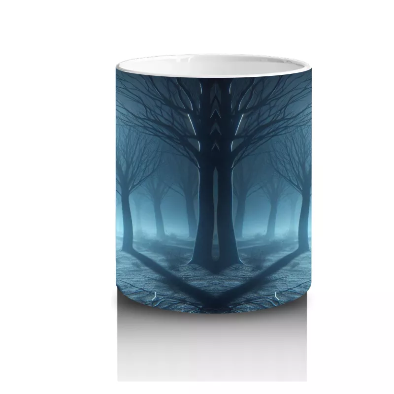 Dolunay Önünde Cadı Silüeti Figürlü Gotik Cadılar Bayramı Baskılı Kupa Bardak - 3