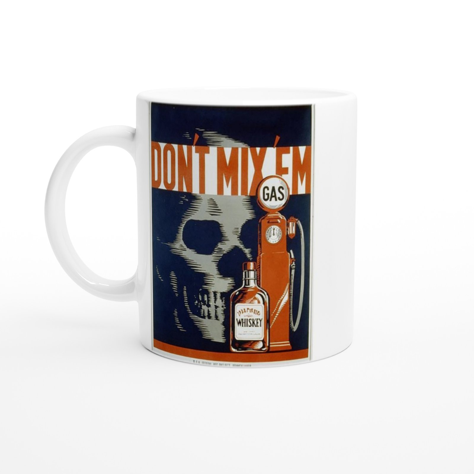 Don’t Mix ‘Em Retro Uyarı Temalı Kupa Bardak