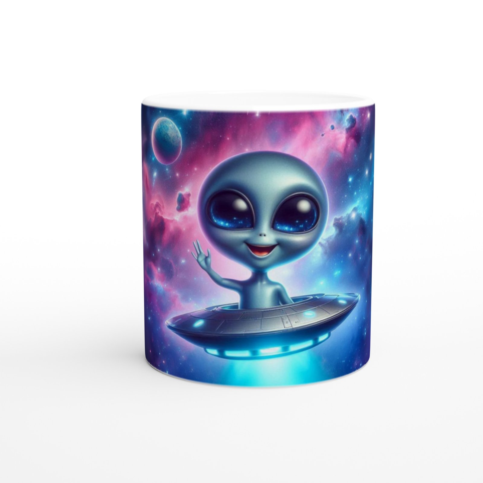 Dost Canlısı Uzaylı Temalı Çocuklara Özel Baskılı Kupa Bardak