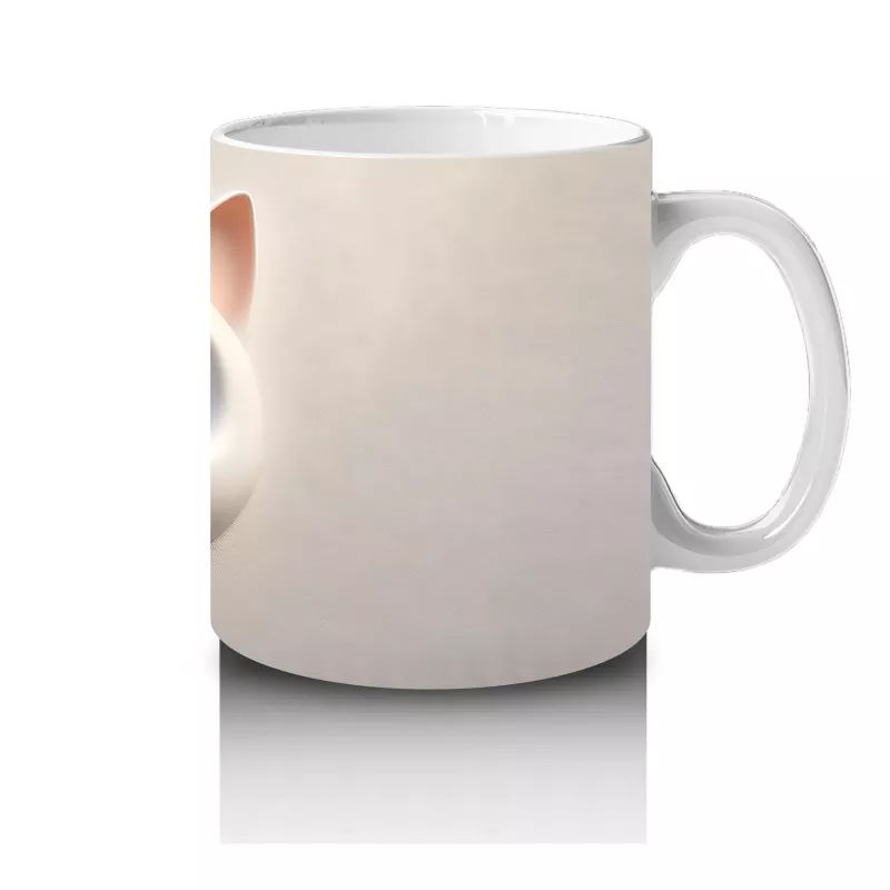 Duvar Arasından Bakan Sevimli Kedi Kafası - Baskılı kahve kupası - 4