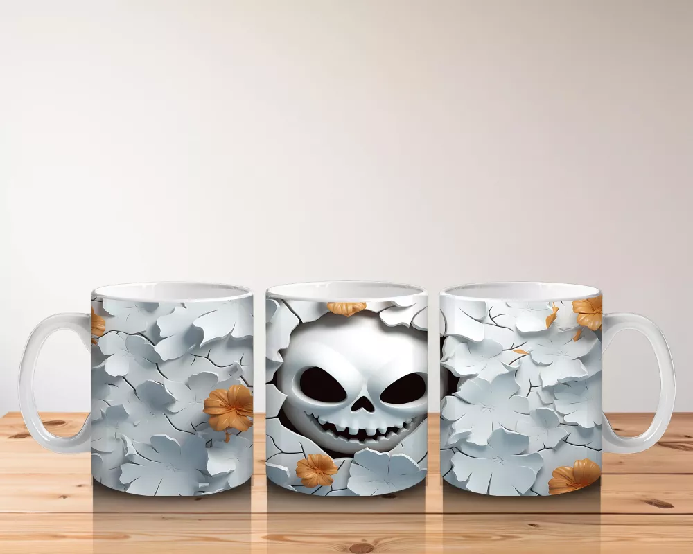 Duvar Çatlağında Gizlenen Kabak Gülümsemesi – Hediyelik Kahve Kupası - 5