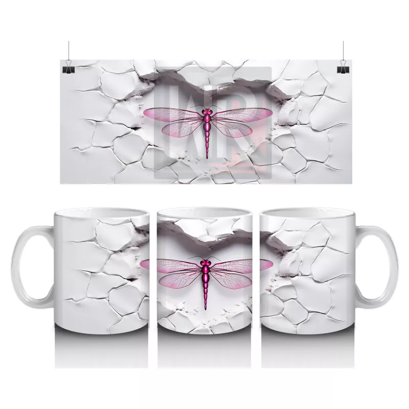 Duvar Patlağı Arasında Mor Yusufçuk – Baskılı Kahve Kupası