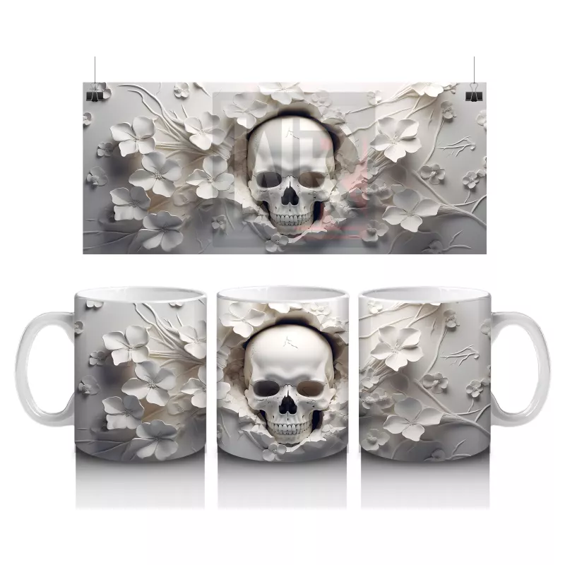 Duvardan Sarkan Sessiz Kafatası – Hediyelik Kahve Kupası