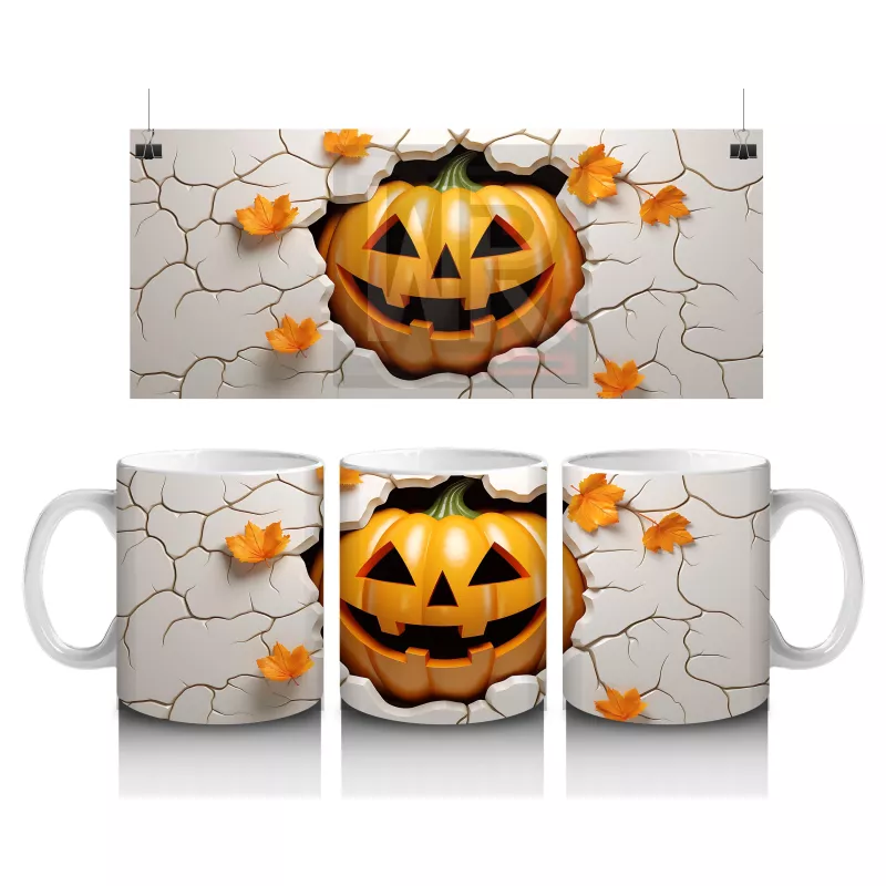 Duvarı Delen Kahkahalı Balkabağı – Hediyelik Kahve Kupası