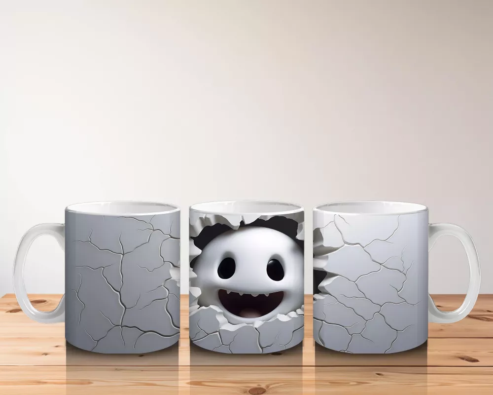 Duvarı Delen Neşeli Hayalet – Hediyelik Kahve Kupası - 5