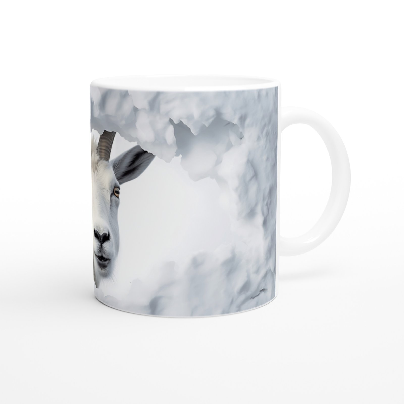 Duvarı Yarmış Dağ Keçisi Temalı Baskılı Kupa Bardak - 3