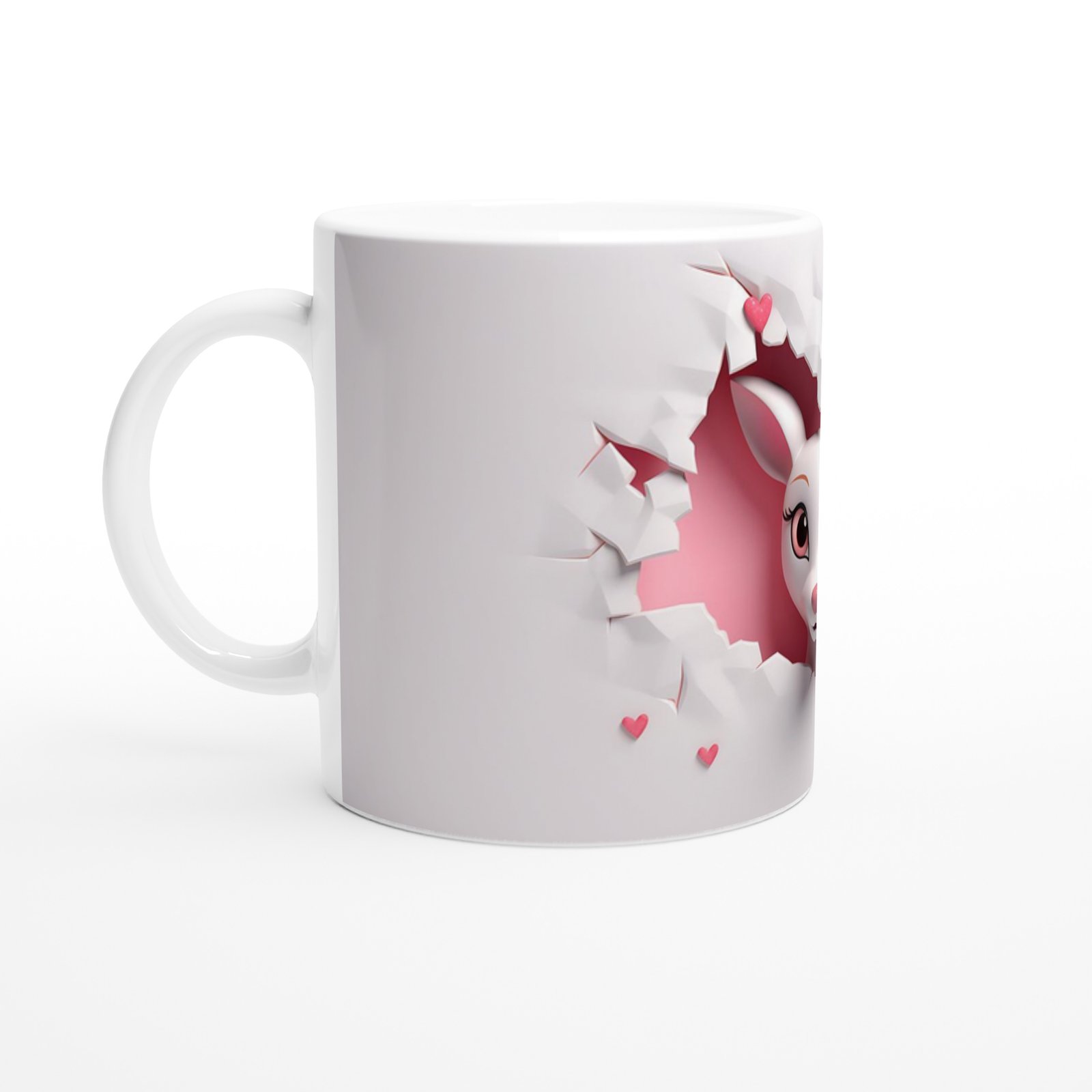 Duvarı Yarmış Sevimli Kanguru Temalı Baskılı Kupa Bardak - 2