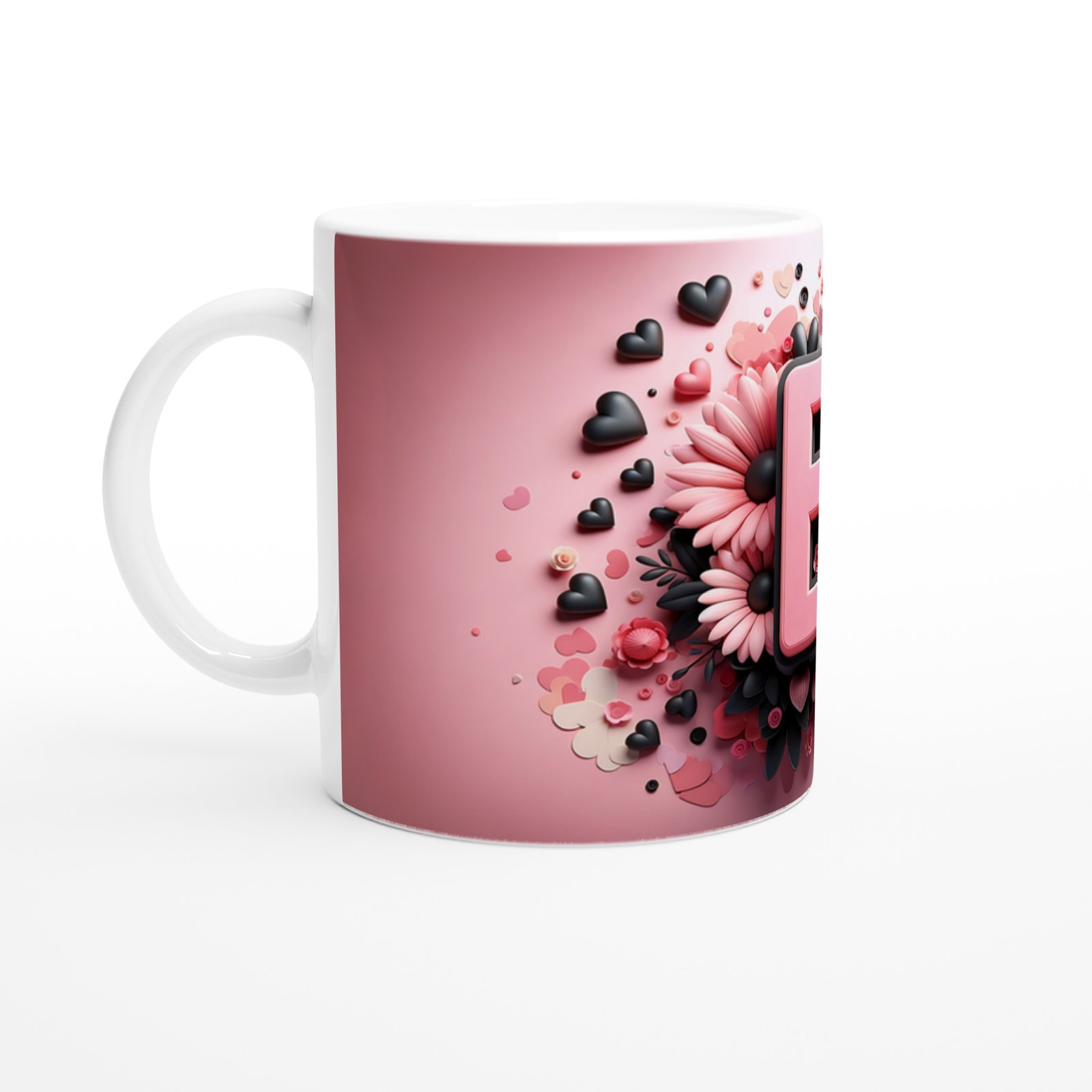 E Harfi Dekoratif Alfabe Kupa Bardak - 2